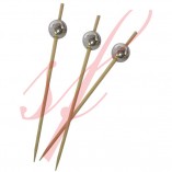 Silver Sphere Skewer 3.9 in. - 200/cs - $0.07/pc