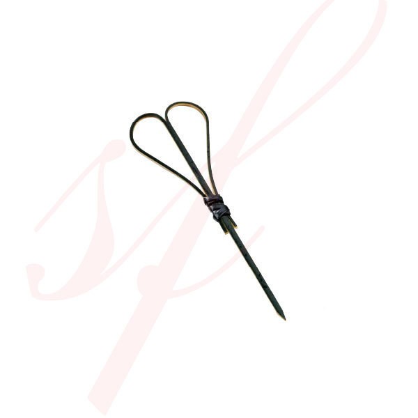 Looped Heart Bamboo Picks 4.7 in. Black - 200/cs