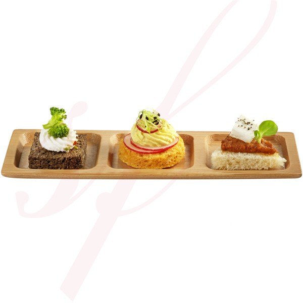 Assiette Trio en Bambou 19 cm. 100/cs