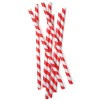 Eco Friendly Paper Straws 7.7 in. Red 100/Cs