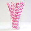 Eco Friendly Paper Straws 7.7 in. Pink 100/Cs