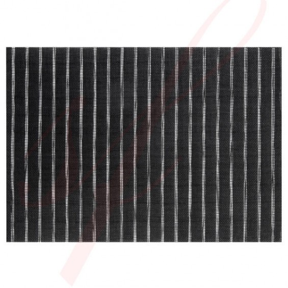High End Stripe Black Placemats - 12/cs