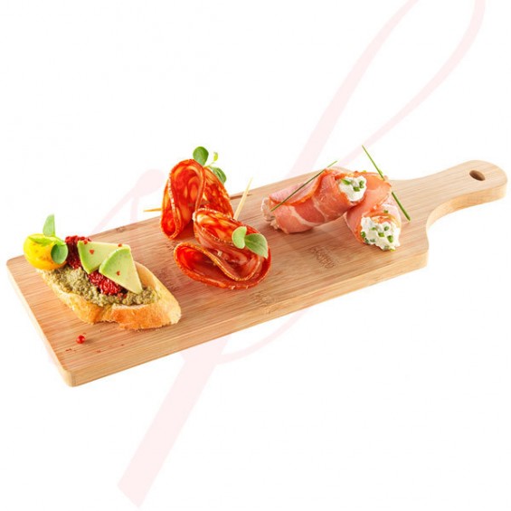 Bamboo Reusable Serving Board 11.8 in. x 4 in. 10/set
