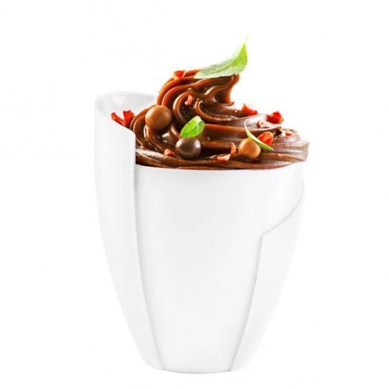 Kalei White Design Mini Plastic Cup 2 oz. - 200/cs - $0.29/piece