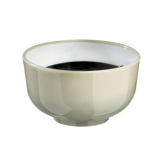 Beige & White Mini Plastic Bowl 1 oz. 200/cs - $0.29/pc