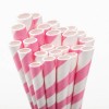 Eco Friendly Paper Straws 7.7 in. Pink 100/Cs