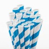 Eco Friendly Paper Straws 7.7 in. Blue 100/Cs