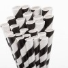 Paille Biodégradables en Papier 19 cm. -Noir -  100/cs