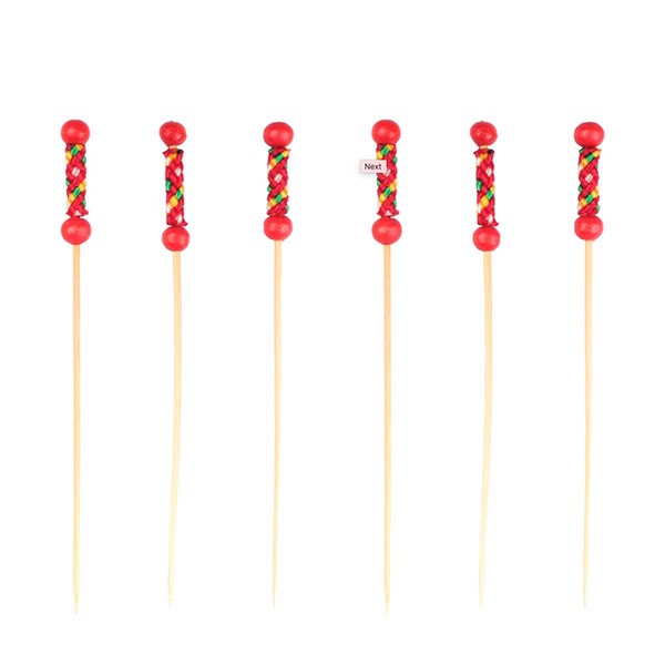 Pearl Bamboo Skewer 4.7 in. Red - 2000/cs - $0.04/pc