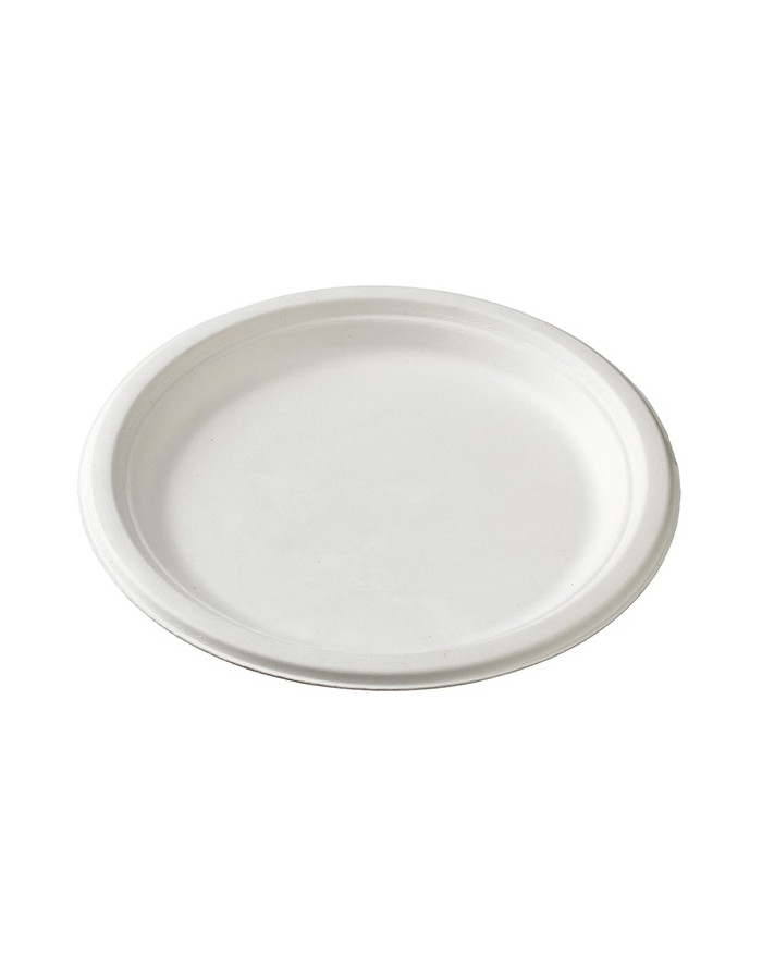 Assiette jetable pulpe de canne 26 cm - Colis de 1000