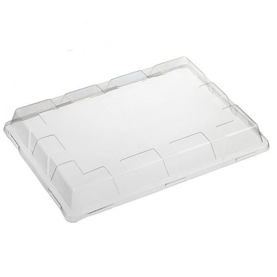 Couvercle pour Plateau Repas 5 compartiments en Pulpe de Canne - 150/Carton