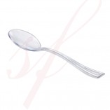 Mini Plastic Spoon Clear 3.9 in. 250/cs - $0.05/pc