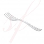 Mini Plastic Fork Clear 3.9 in. 250/cs - $0.05/pc