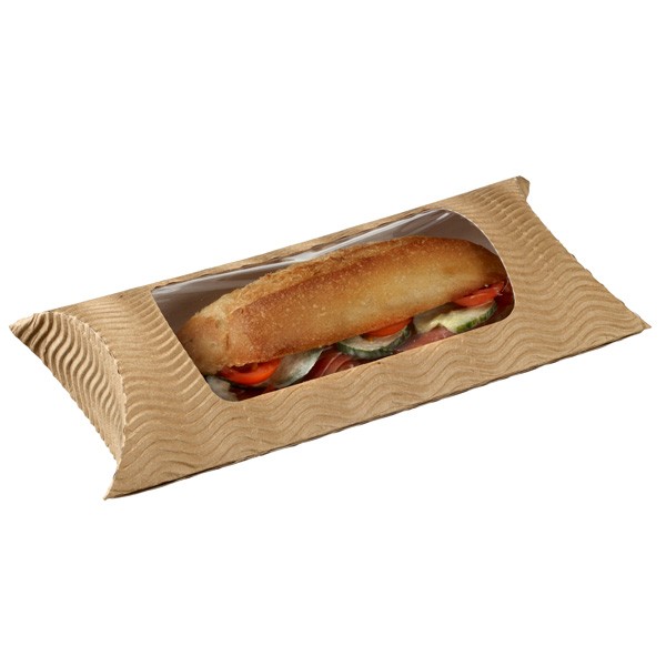 Barquette à Salade em Kraft avec fenêtre - 450/carton