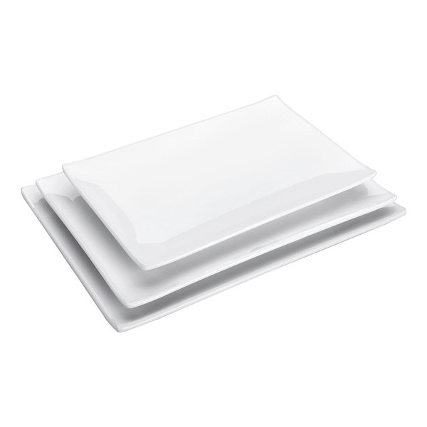 Assiette Rectangulaire en Mélamine 25 x 16 cm - 10/cs