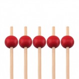 Pique Bambou boule rouge 15 cm. 2000/cs - $0.019/pc