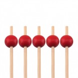 Pique Bambou boule rouge 15 cm. 2000/cs - $0.019/pc